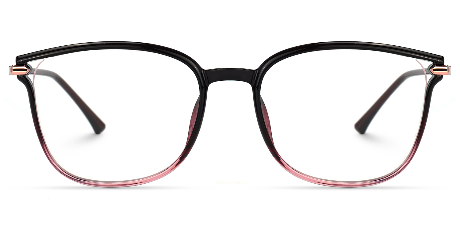 Mander Schwarz-Lila Quadratisch Brille Schwarz-Lila