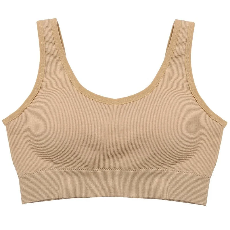 Fashion Women Tops Sexy Backless Tops Female Crop Top Stretch Camisoles Solid Color Sleeveless Vest Tank Top Cami Pad Lingerie