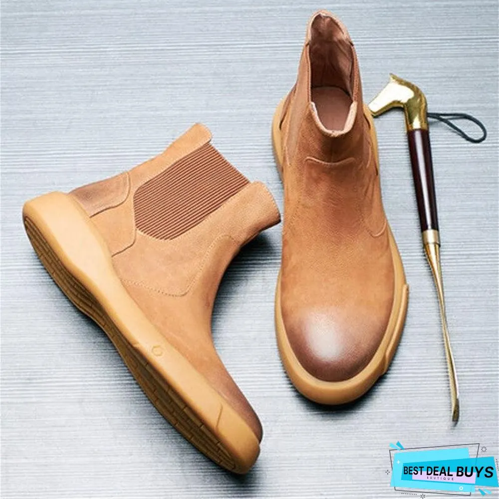 Martin Boots Men's Tide Gang Desert Boots Winter Velvet Boots Northeast Snowsuit Boots