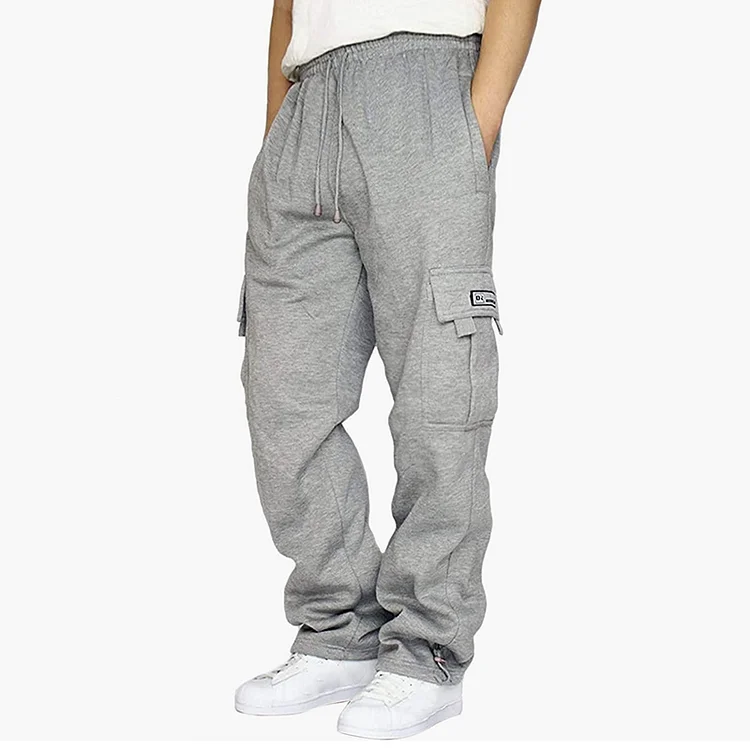 BrosWear Men's Multi Pocket Work Casual Sports Pants