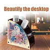 DIY Diamond Painting Kit Triangle Shaped Organizer Box Butterfly Lily Wooden Box