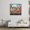Colorful Houses-14CT Stamped Cross Stitch 40*40cm/15.75*15.75in tapestrymarket