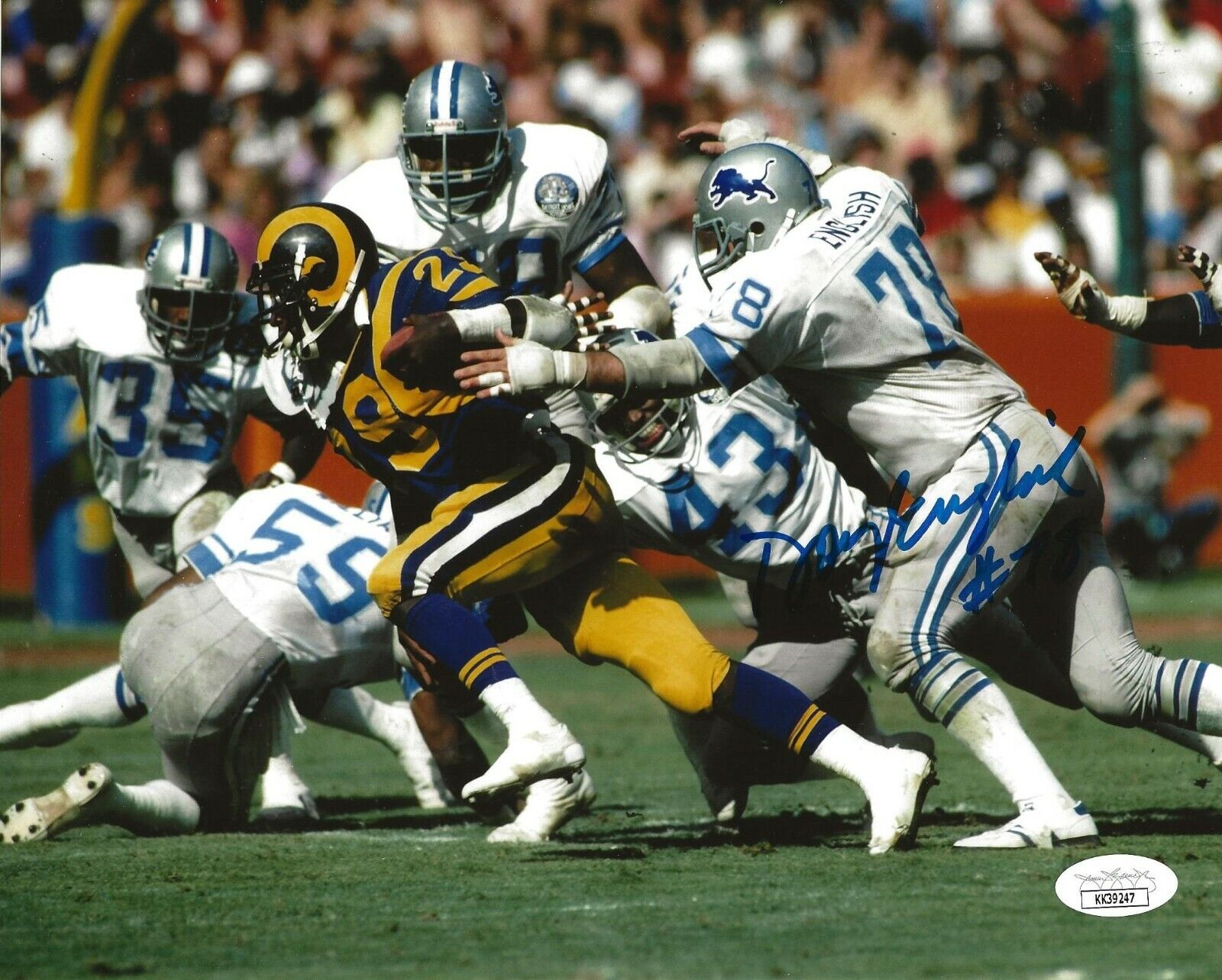 Doug English signed Detroit Lions 8x10 Photo Poster painting autographed JSA