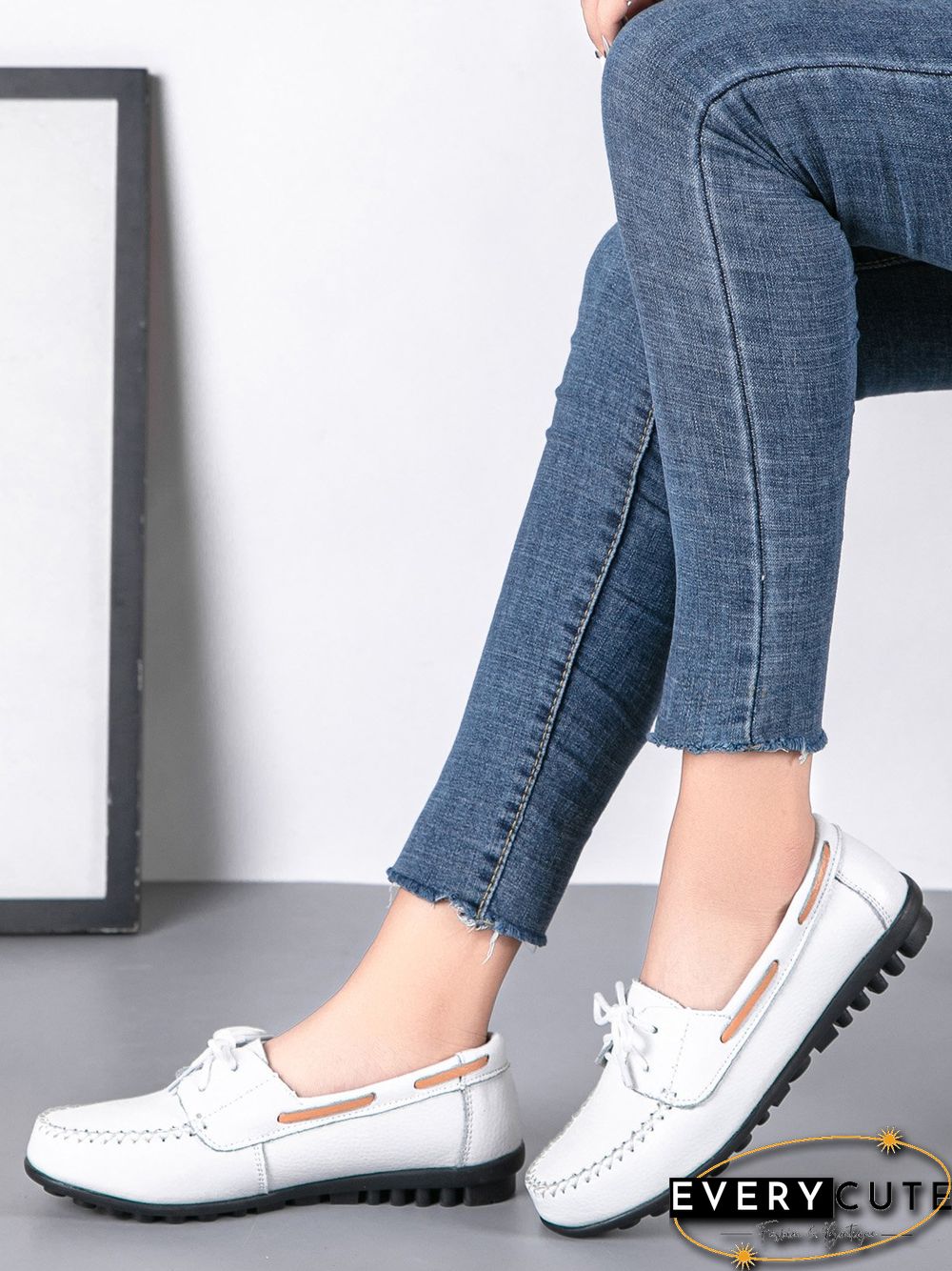 Retro Casual Simple Lace-up Flat Shoes