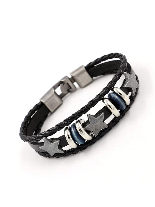 Star Leather Bracelet