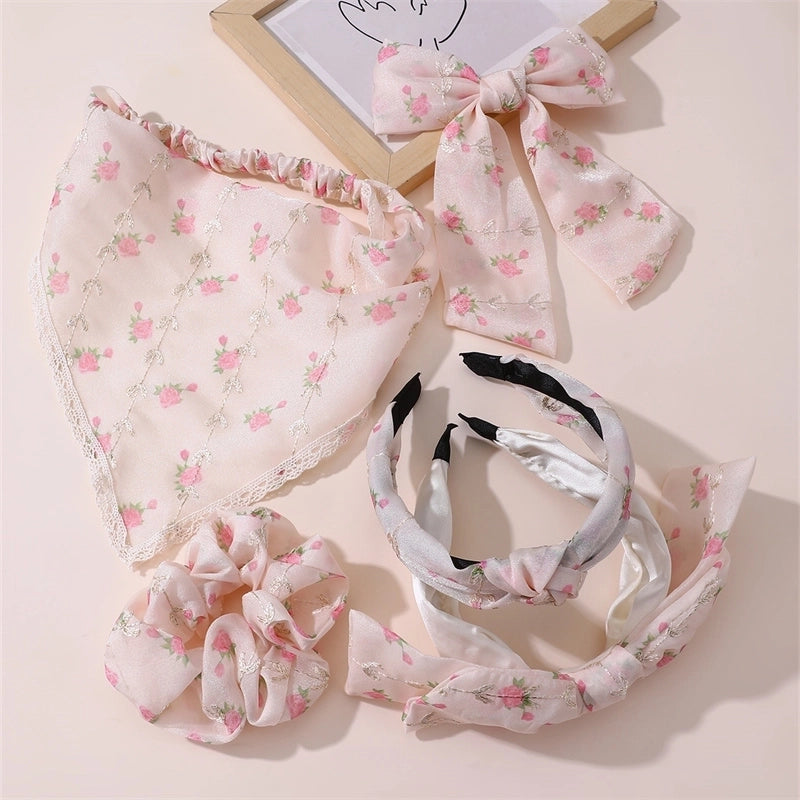 Women's Sweet Minimalist Ditsy Floral Polyester Hair Clip Hair Band Hair Tie