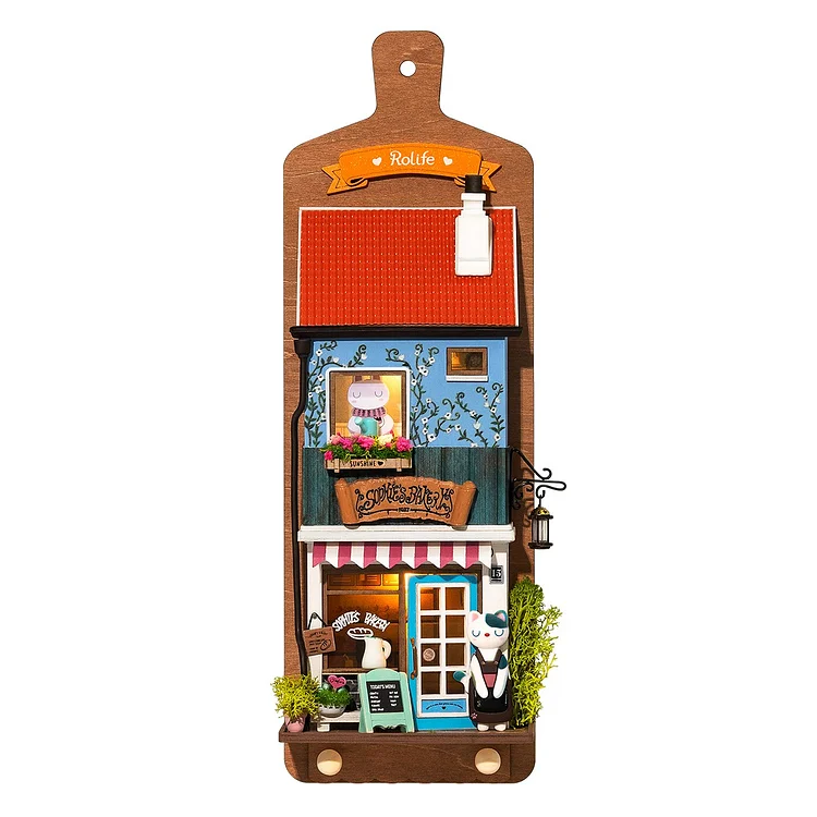 Rolife Aroma Toast Lab DIY Wand hängende Miniatur Haus Kit DS019