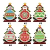 DIY Christmas 25 Days Countdown Diamond Painting Tabletop Ornaments Kit  Crystal Art Craft Decoration Wooden for Living Room Home Office Decoration