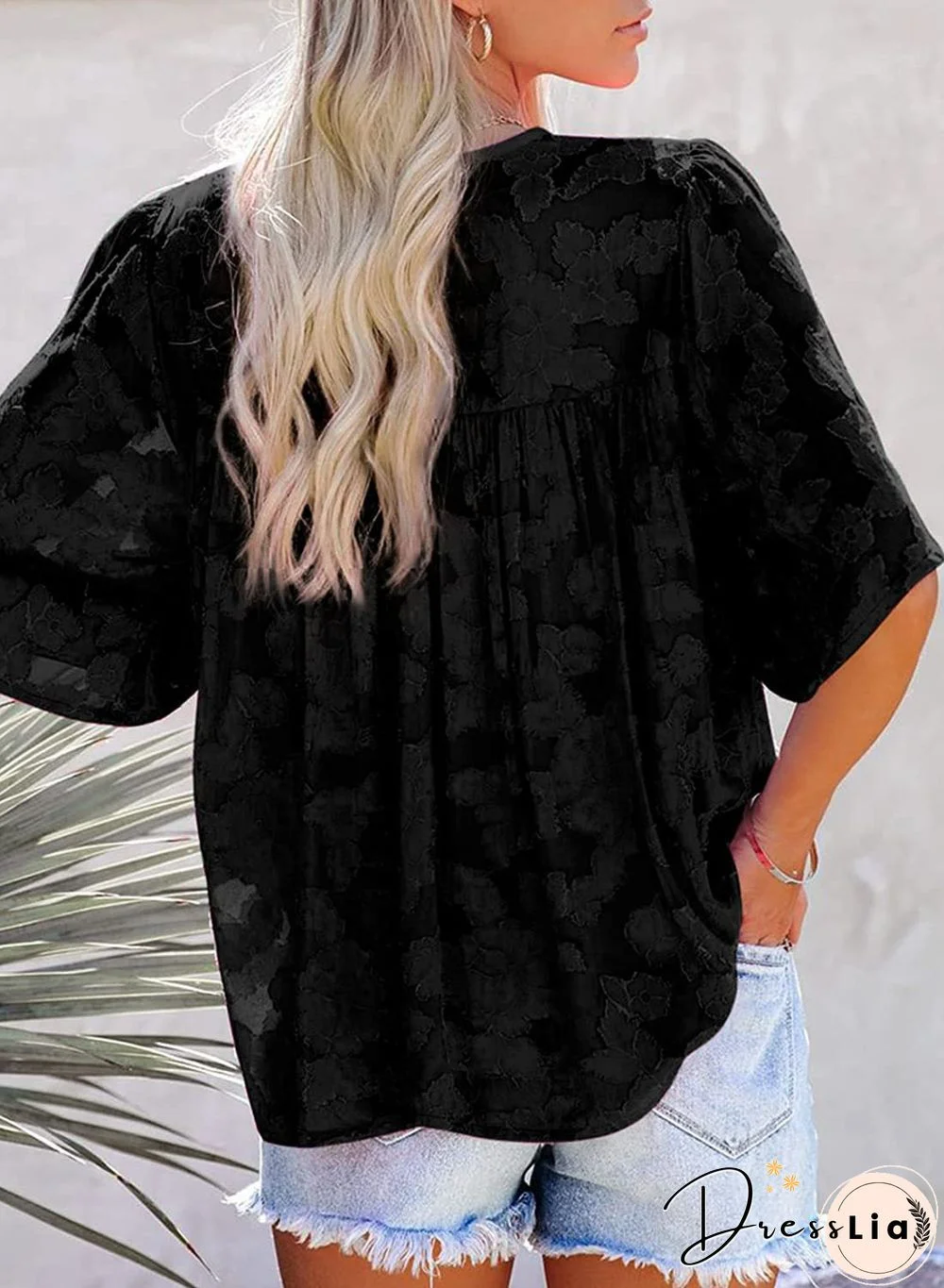 Casual Loose Round Neck Blouse Top