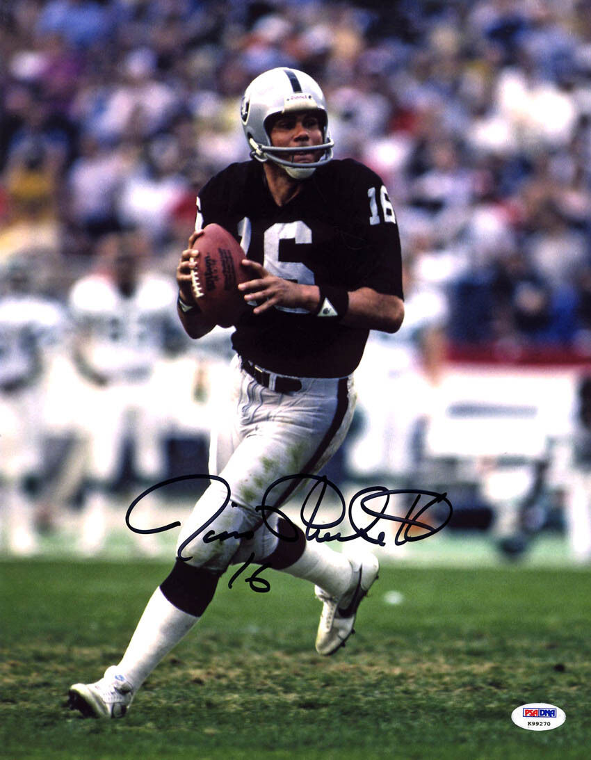 Jim Plunkett SIGNED 11x14 Photo Poster painting Oakland Raiders PSA/DNA AUTOGRAPHED