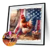 Diamond Painting-DIY Full Round Drill Independence Day Hen