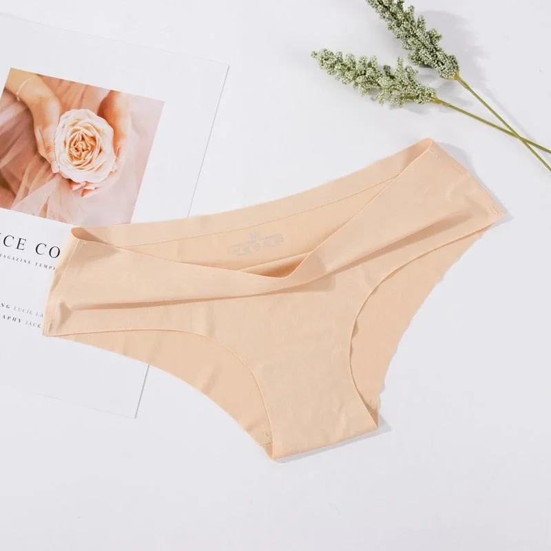 New Underwear Women Seamless Panties For Dress Sexy Briefs Lingerie Bikini Pink Tanga String Culotte Femme