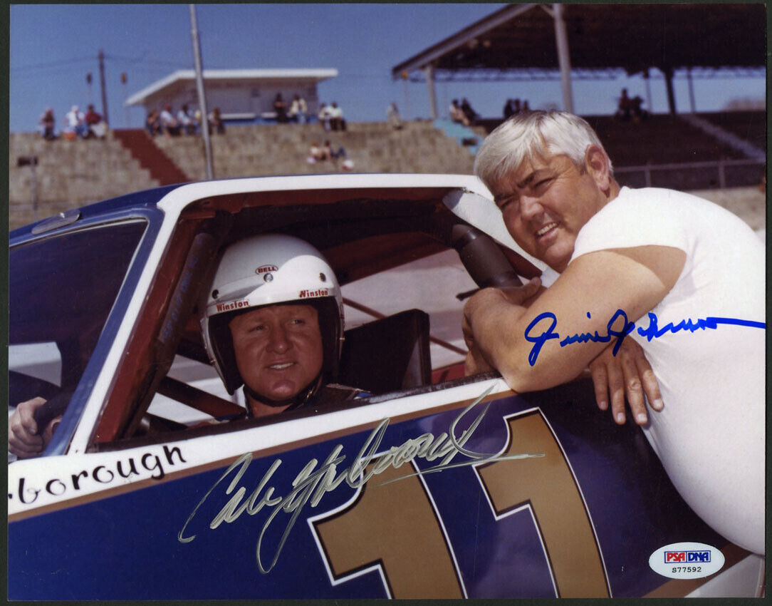 Cale Yarborough & Junior Johnson DUAL SIGNED 8x10 Photo Poster painting PSA/DNA AUTOGRAPHED