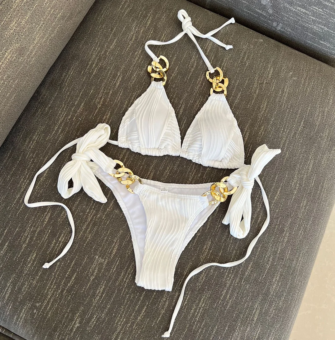 Uveng 2023 Sexy New Split Swimsuit Chain Bikini Swimsuit Bikini