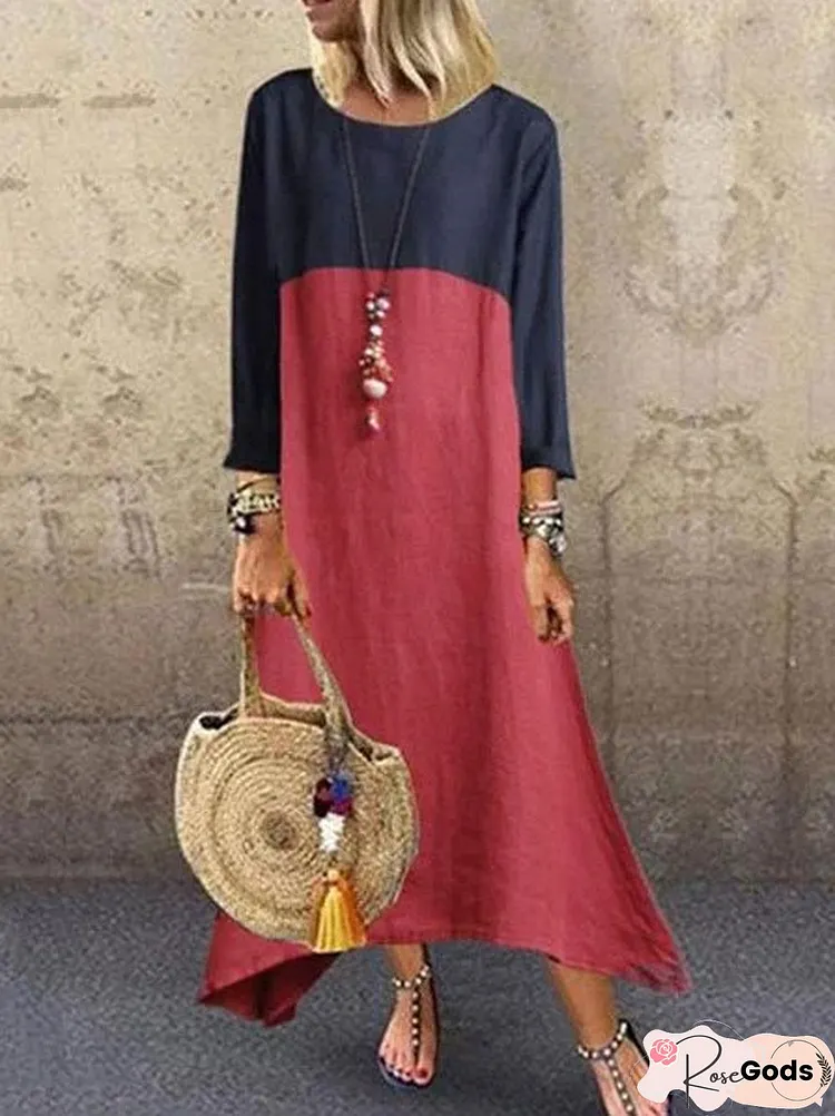 Women Cotton Casual Maxi Dresses