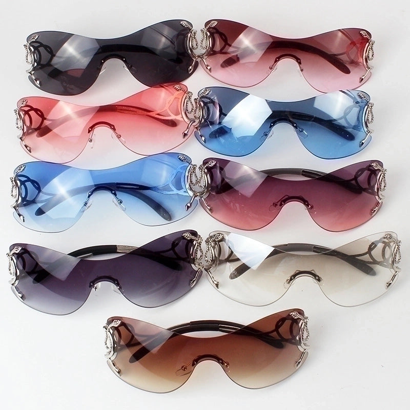 Hip-hop Streetwear Solid Color Pc Square Frameless Women’s Sunglasses