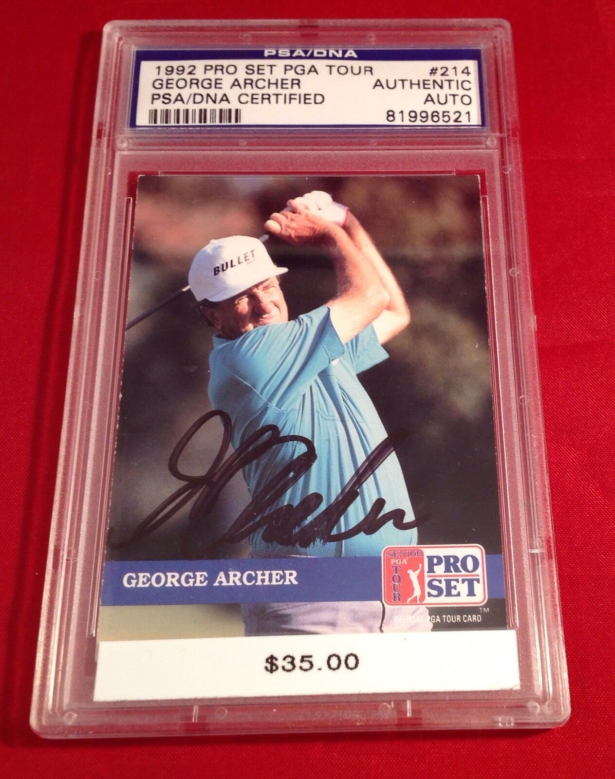 George Archer Signed 1992 Pro Set Card Slabbed PSA/DNA #81996521