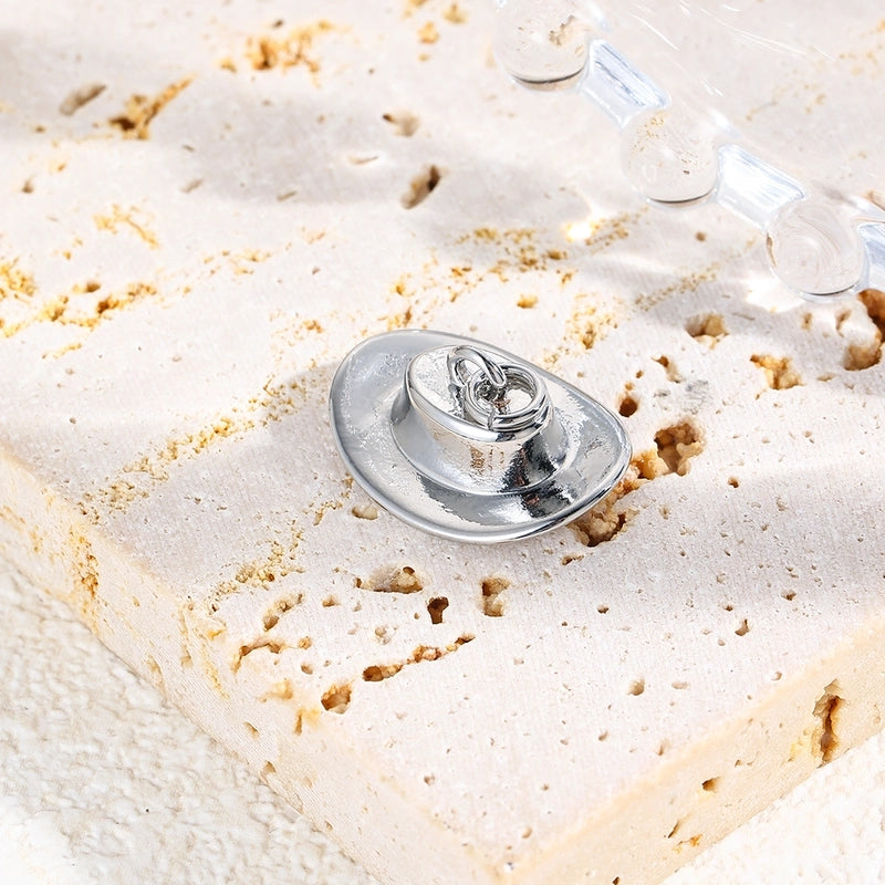 1 PCS/Package 15 * 20mm Hole 4~4.9mm Copper Copper 18K Gold Plated Cowboy Hat Polished Pendant Jewelry Accessories