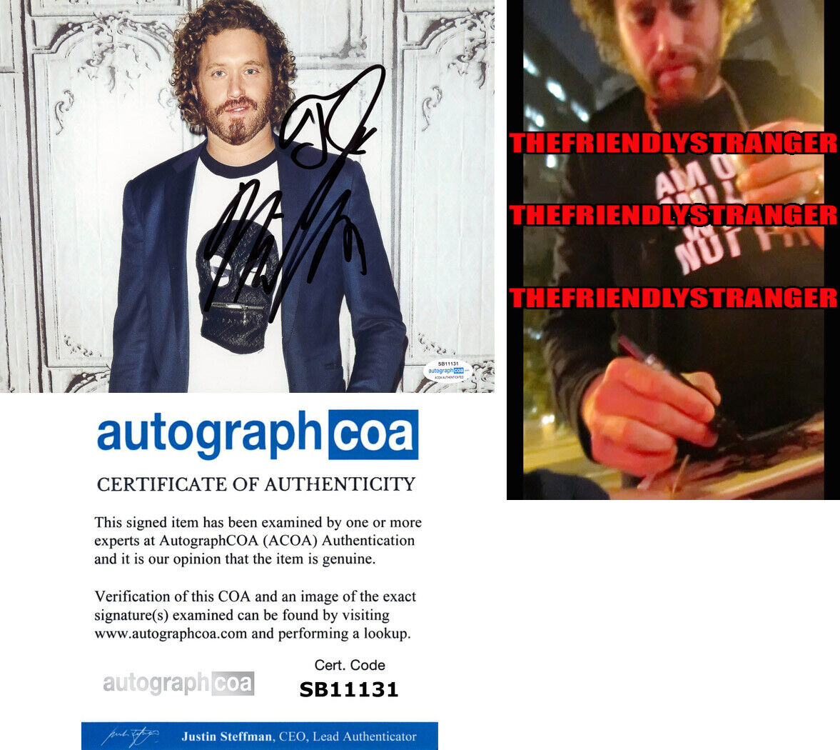 TJ MILLER signed Autographed 8X10 Photo Poster painting b PROOF - FUNNY Silicon Valley ACOA COA