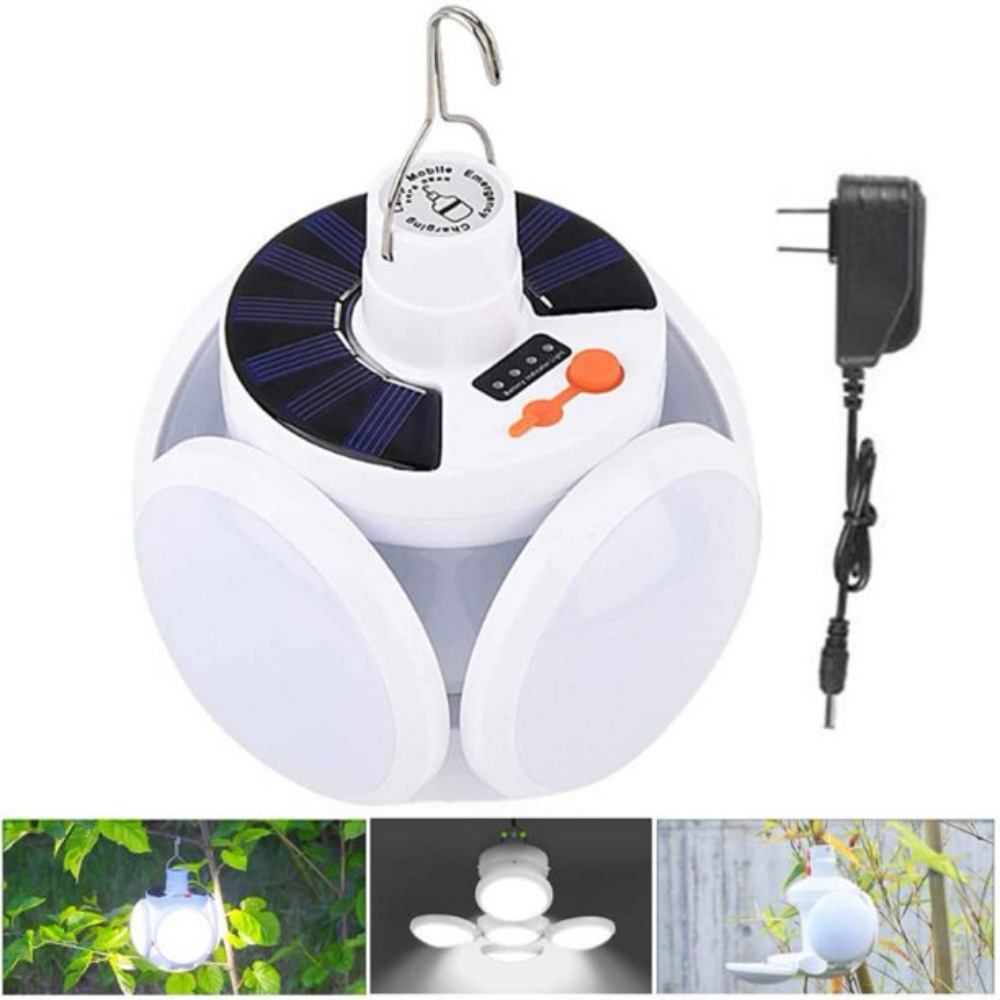 Solar Hanging Lantern Foldable Soccer Shaped Light - vzzhome