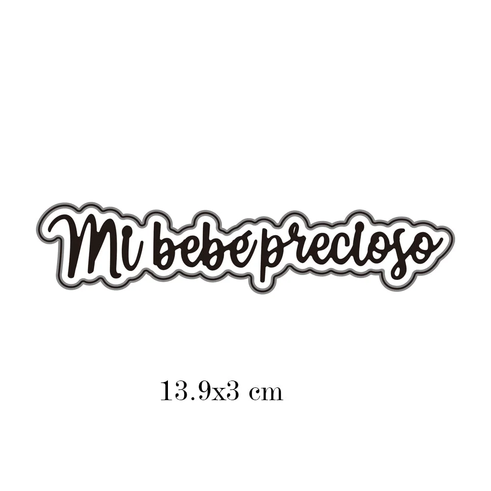 Spainish Words Serial Craft Metal Cutting Die Stencils Template for Scrapbooking Paper Album Cards Gift Decor Knife Die Cut New