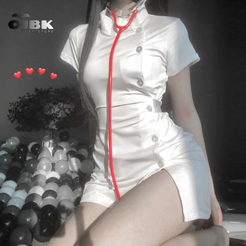 Women Sexy Cosplay Lingerie Nurse Erotic Cosplay Costume Maid Outfit For Couple School Girl Pink white Kawaii Doctor Roleplay