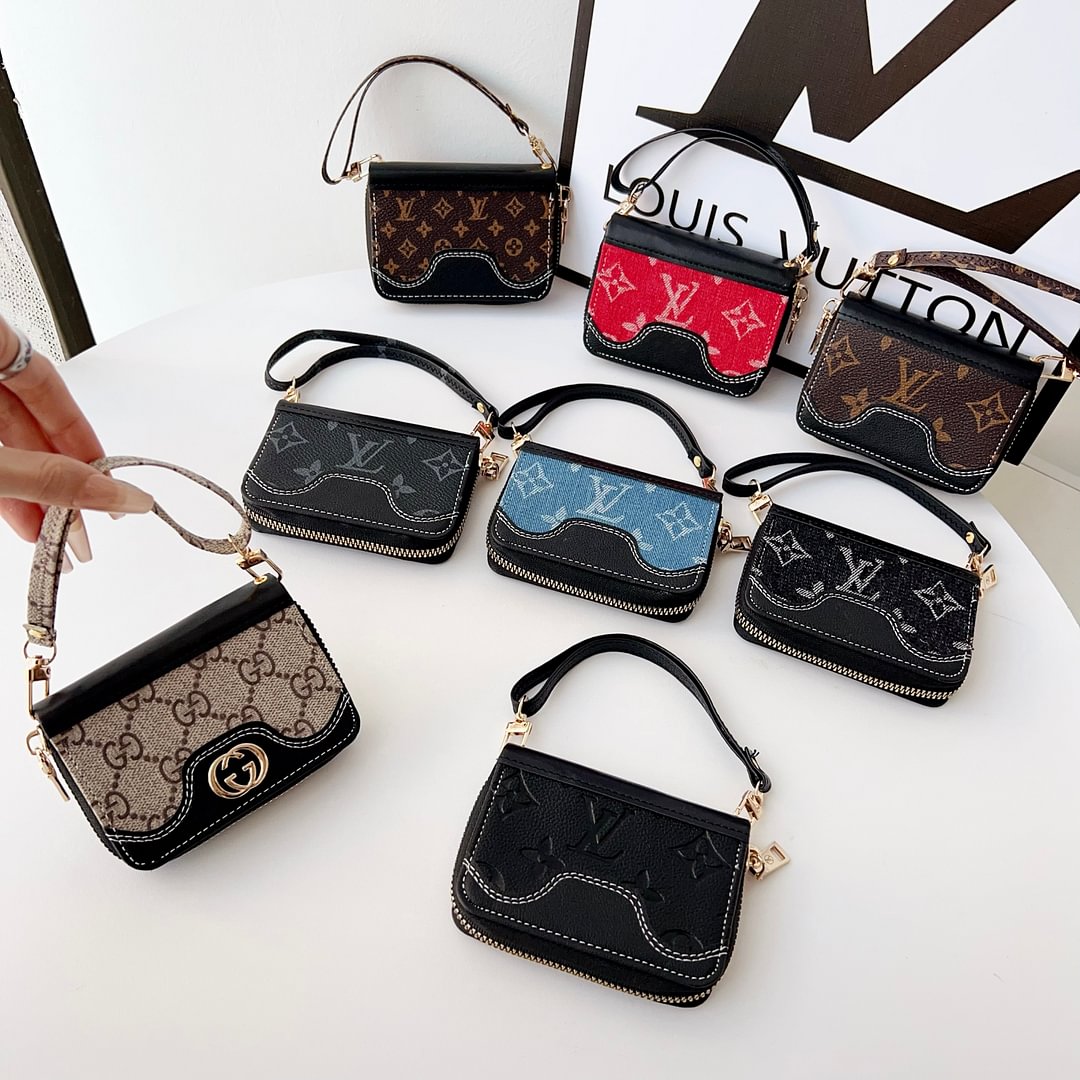 Mini Louis Vuitton Handbag Zip Wallet Gucci Card Holder Leather Coin Purse