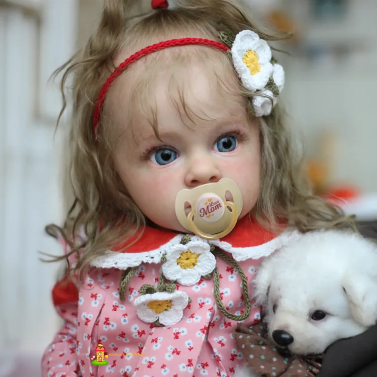 20" Reborn Toddler Realistic Baby Brown Hair Doll Girl Kelavar with Heartbeat💖 & Sound🔊 Rebornartdoll® RSAW-Rebornartdoll®