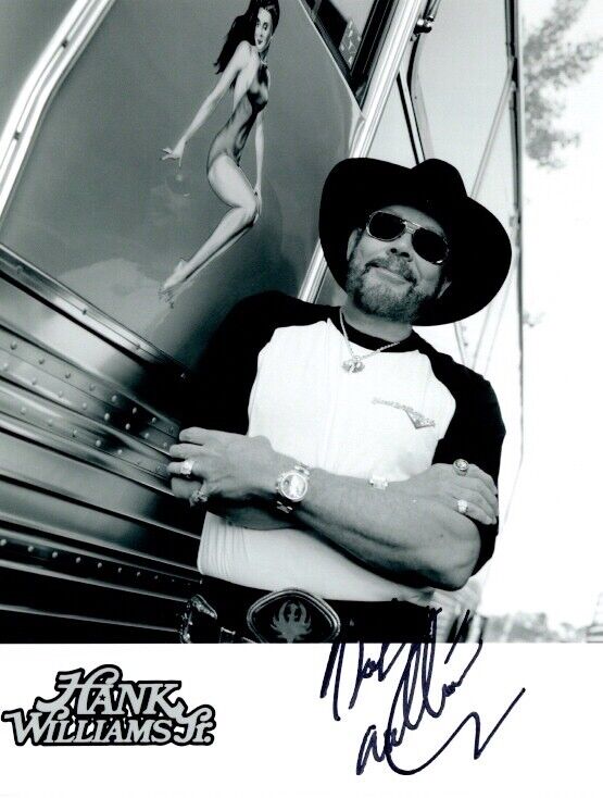 Hank Williams Jr Country Music Superstar Autographed Photo Poster painting 8x10 (Original)