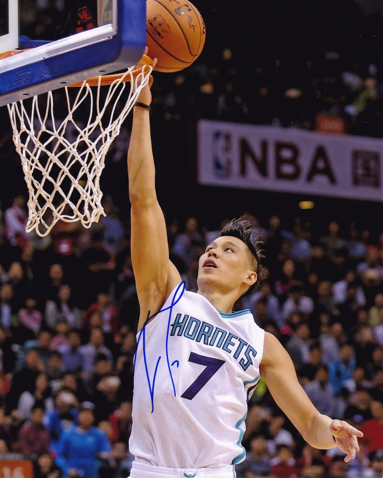 Jeremy Lin autographed 8x10 Charlotte Hornets #1  Shipping