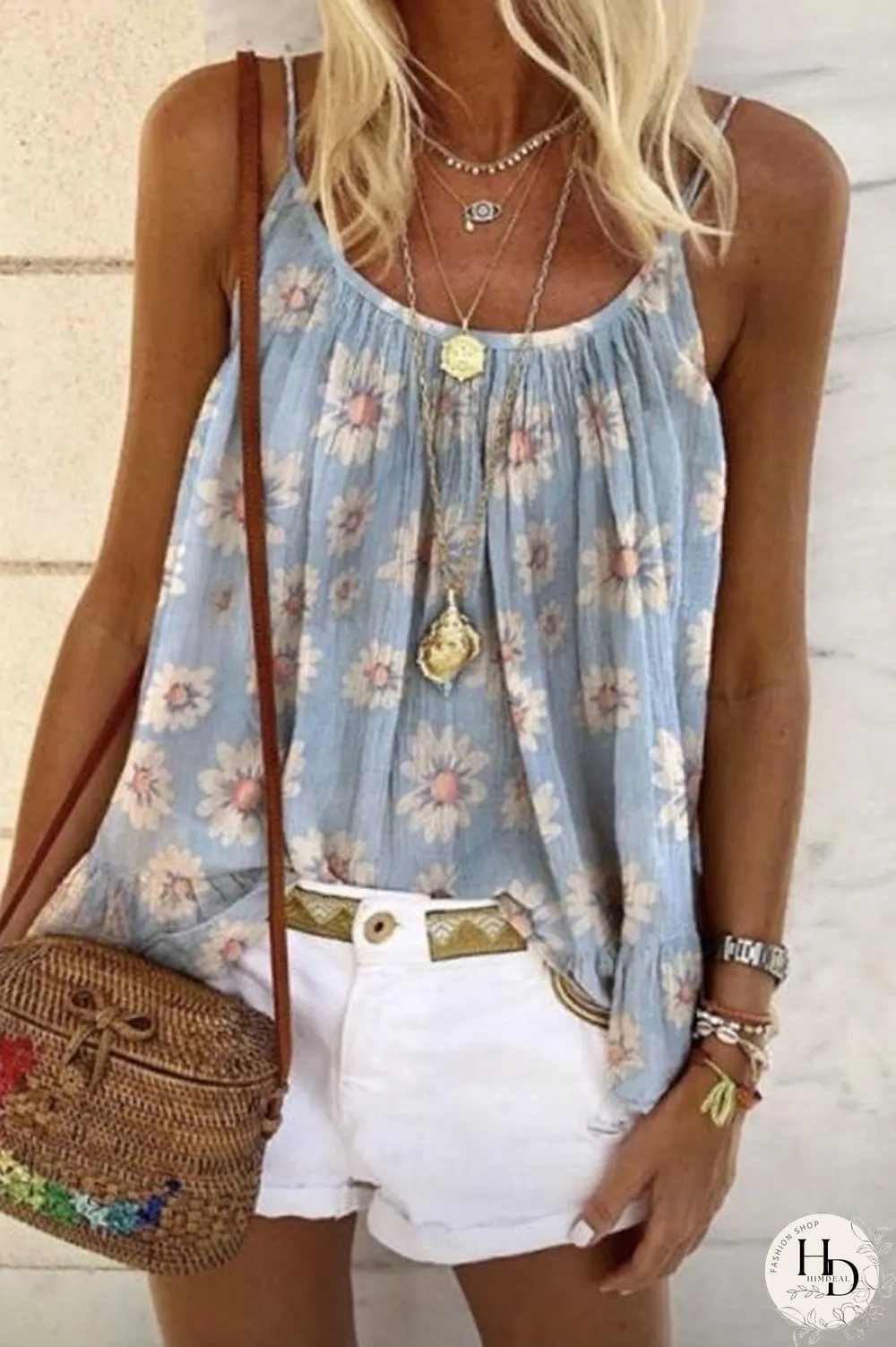 Casual Flower Printed Camisole (6 Colors) P10513