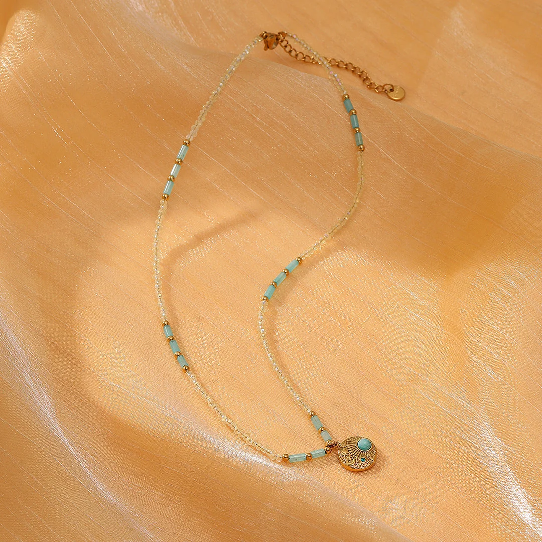 Sunflower Rhodonite Necklace