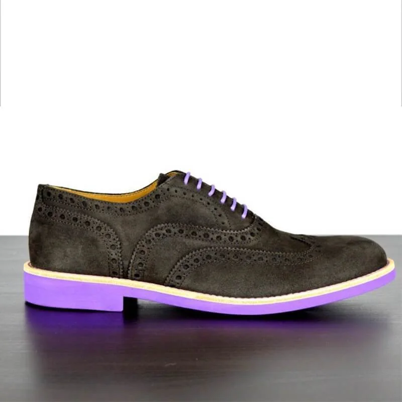 Men's Fashion Brogue Carved Suede Shoes | EGEMISS