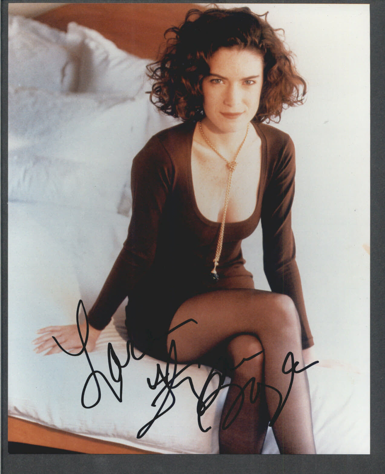 Lara Flynn Boyle - Early Signed Autograph Color 8x10 Photo Poster painting - Twin Peaks