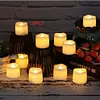 LED Candle Light Warm White Flashing Timed Flameless Candle
