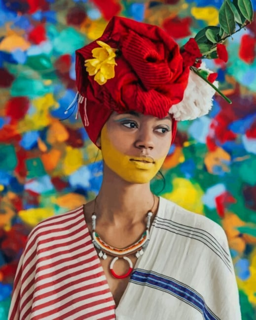 

Stylish African Woman – Paint By Numbers - 40*50CM, 501 Original