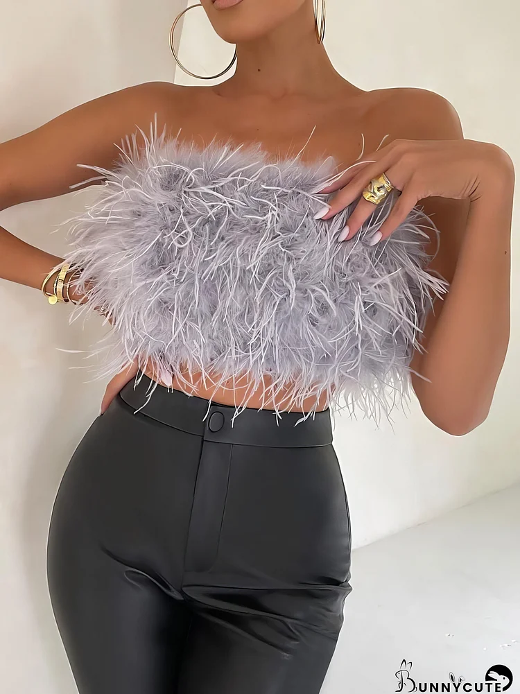 Unique Feather Top