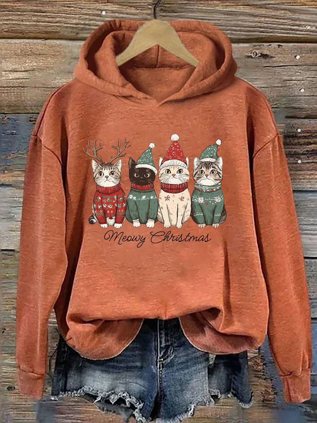 Meowy Christmas Hoodie