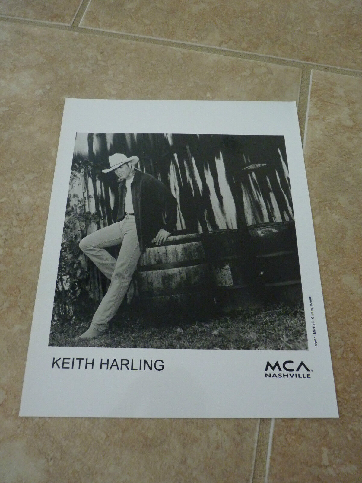 Keith Harling 8x10 B&W Publicity Picture Promo Photo Poster painting #2