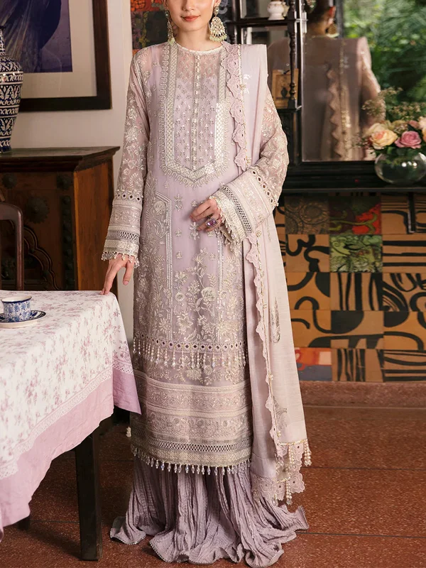 Round Neck Lace Mesh Top and Pants Suit