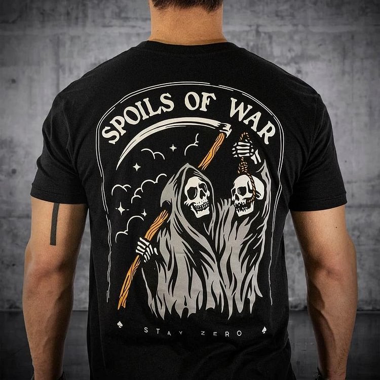 Fashion round neck print men's T-shirt