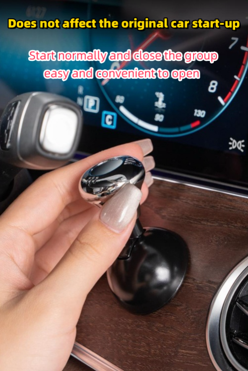 Metal One-touch Start Rocker Ball Car Button Key Protection Cover