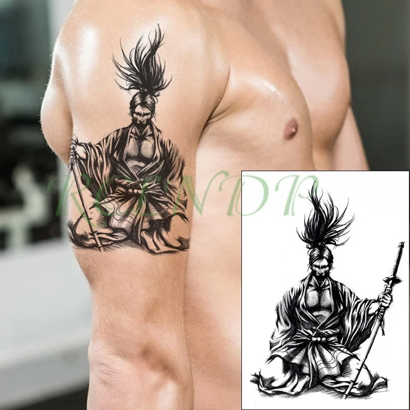 Waterproof Temporary Tattoo Sticker cartoon anime knife sexy girl cat Fake Tatto Flash Tatoo big size tattoos for Women Men