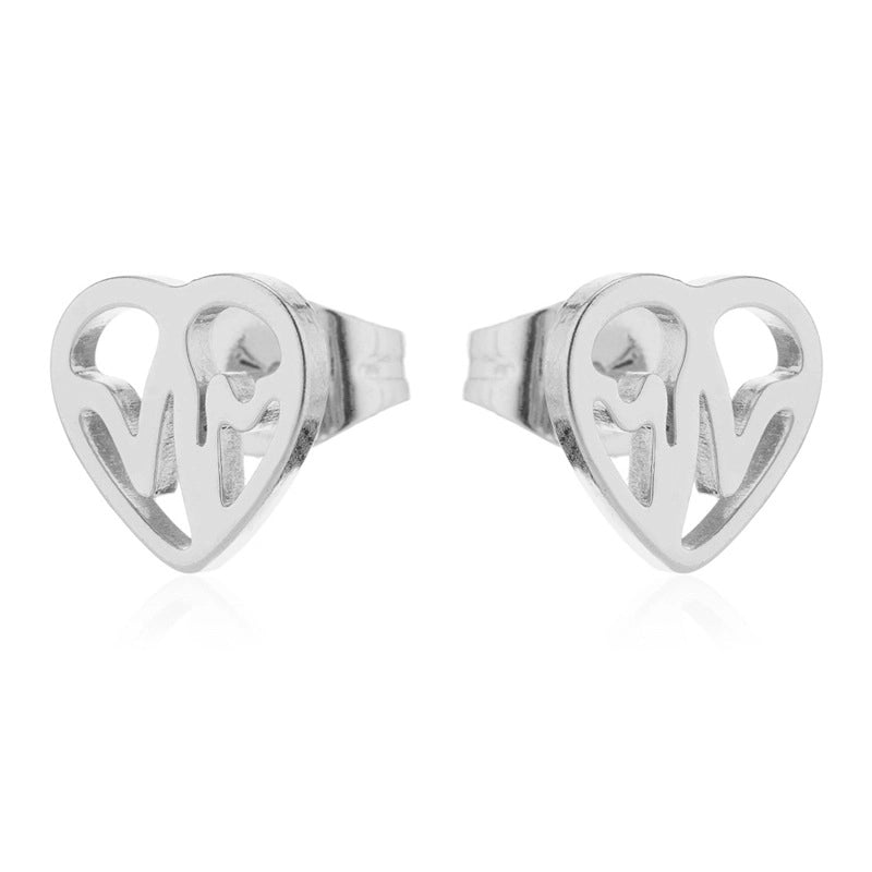 Minimalist Korean Style Geometric 304 Stainless Steel No Inlaid 18K Gold Plated Ear Studs