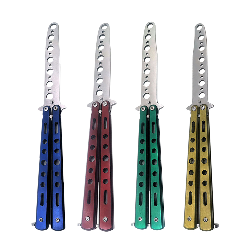 

Portable Practice Butterfly Knife Stainless Steel Foldable Training Knives, Blue, 501 Original