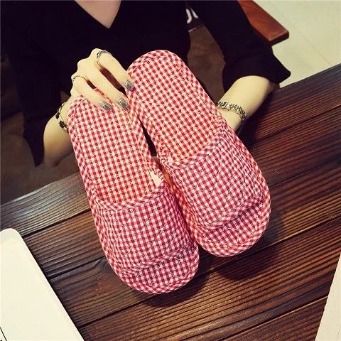 Pure Cotton Fabric Cloth Bottom Cloth Slippers Wood Floor Floor Tiles Mute Indoor Soft Bottom Female Home Home Four Seasons