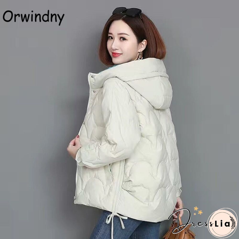 Orwindny Women Winter Jacket Short Warm Parkas Female Autumn New Thickening Coat Cotton Padded Jacket Hooded Plus Size 3XL