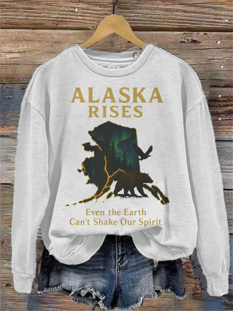 Comstylish Women's Alaska Ecology Print Sweatshirt