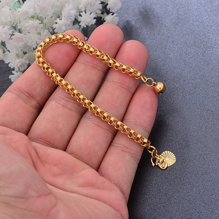 Baby Girl 17CM Chain Gold Colour Bracelet For Baby Girl