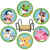 6Pcs/set Diamond Painting Christmas Coaster Cup Cushion with Rack Cup Pad Decor